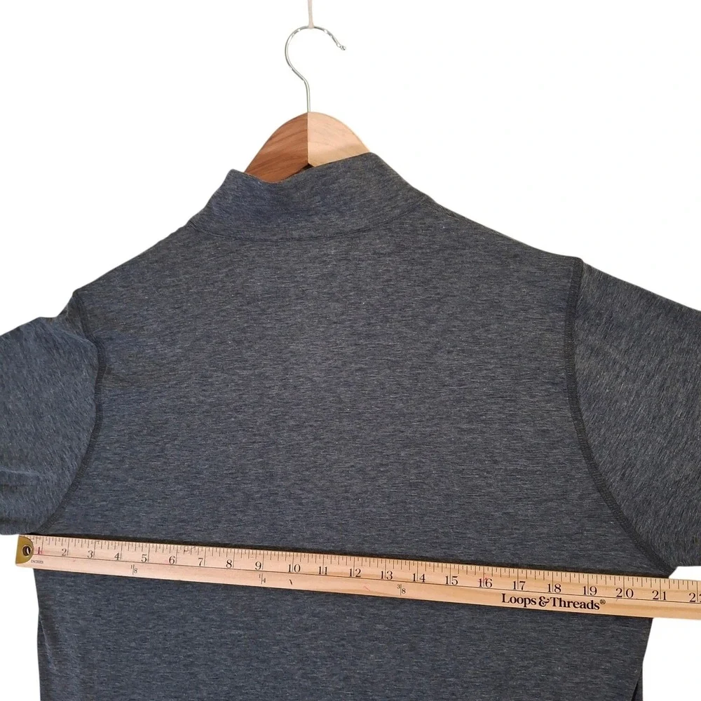 Travis Mathew 1/4 Zip Pullover Mens Medium Charcoal Gray Heather Golf Sweater